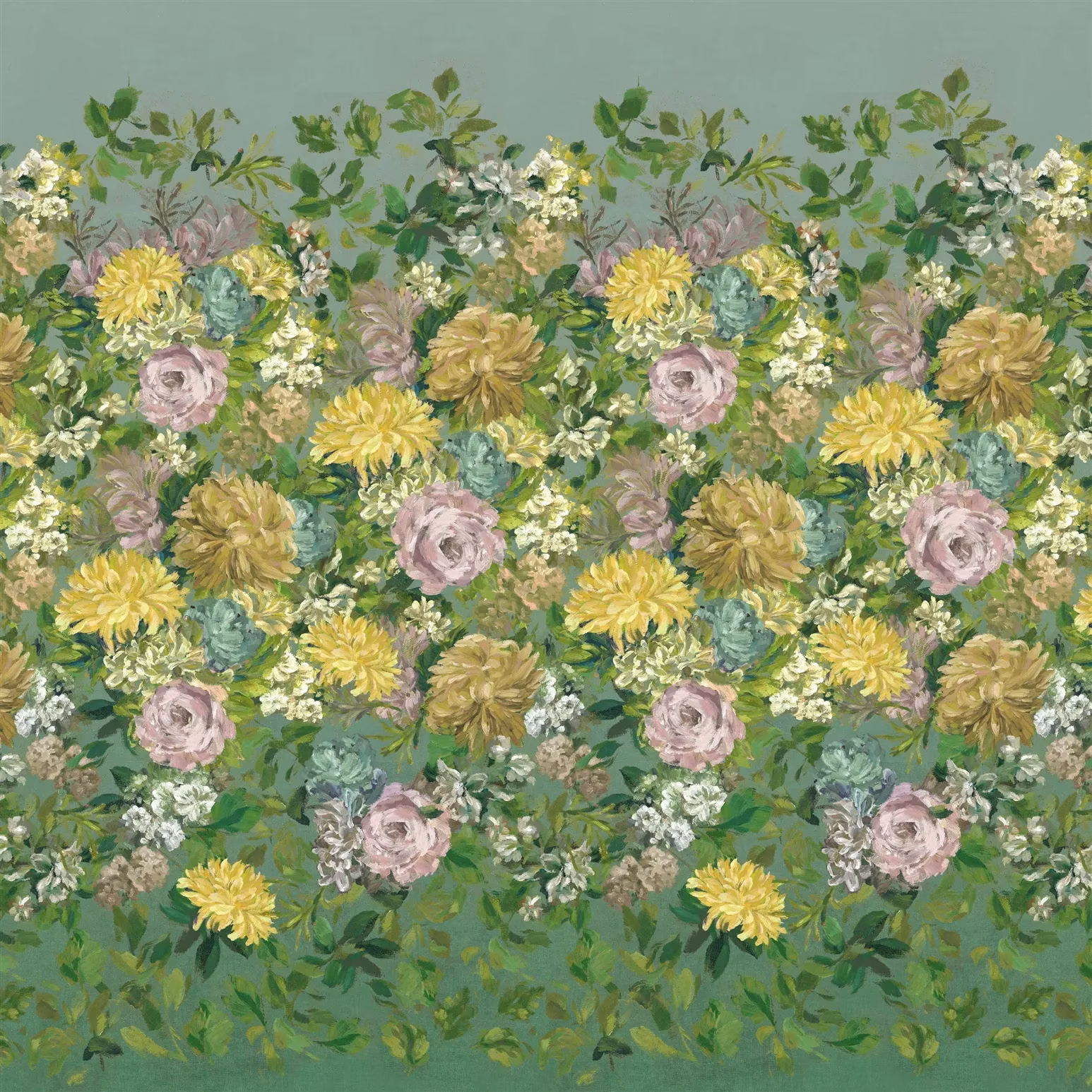 Fleur D Artistes Vintage Green fabric