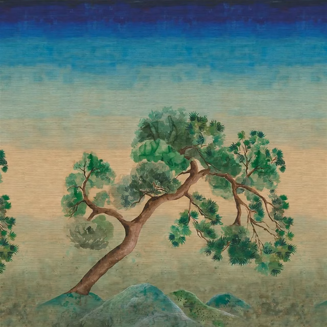 Scene D Arbre Grasscloth Elm fabric