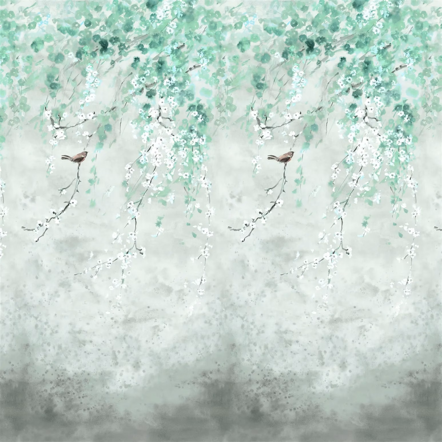 Shinsha Scene 1 Celadon fabric