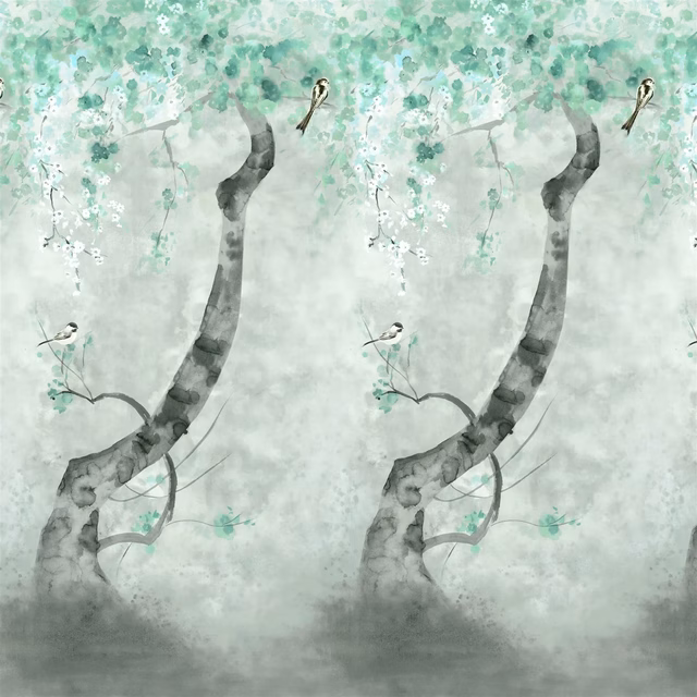 Shinsha Scene 2 Celadon fabric
