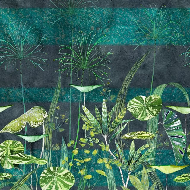 Arjuna Leaf Viridian fabric