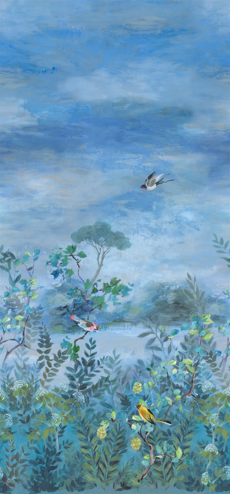 Giardino Segreto Scene 2 Delft fabric