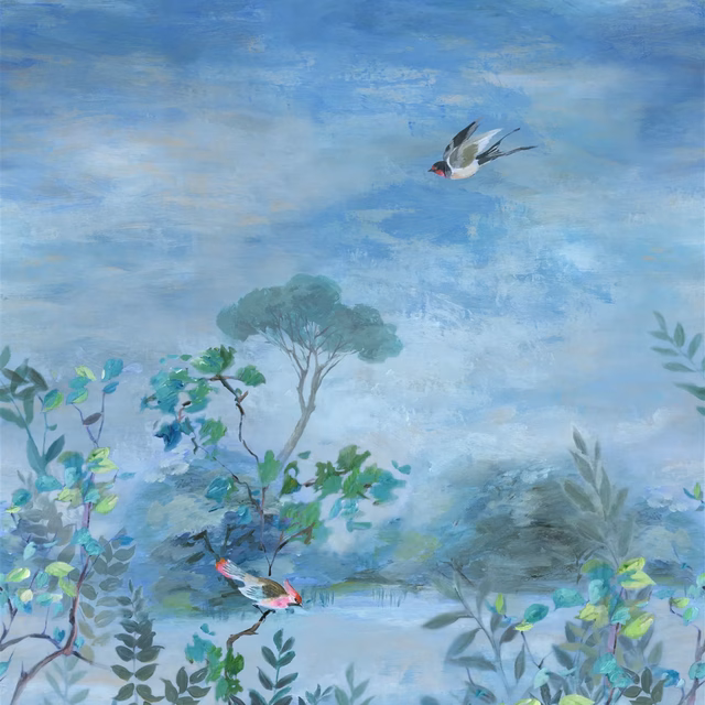 Giardino Segreto Scene 2 Delft fabric