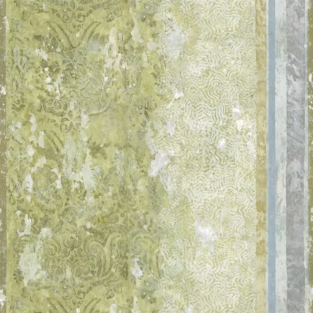 La Rotonda Scene 1 Olive fabric