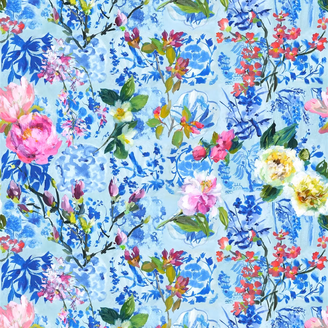 Majolica Cornflower fabric