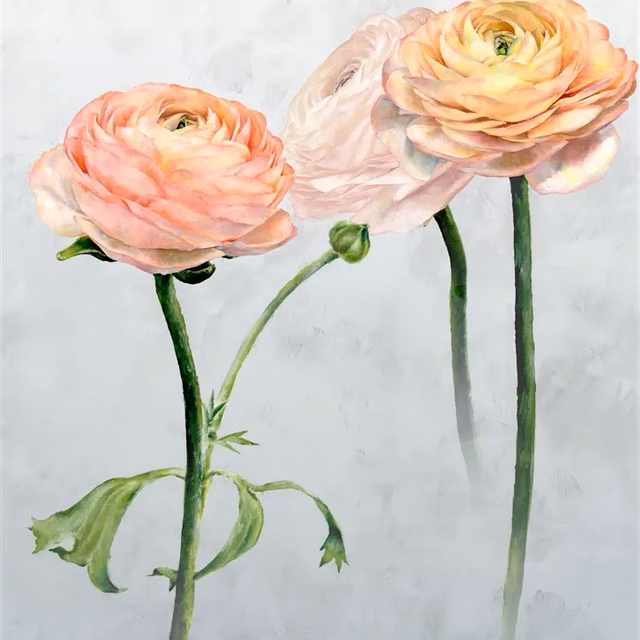 Tourangelle Scene 1 Peony fabric