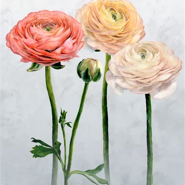 Tourangelle Scene 2 Peony fabric