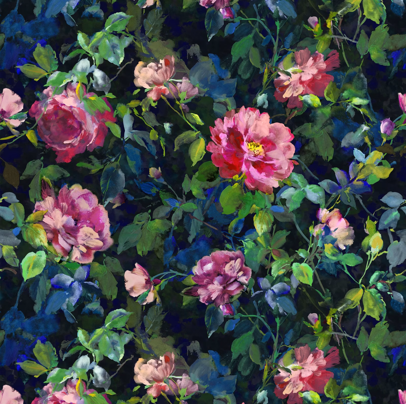 Gertrude Rose Fuchsia fabric