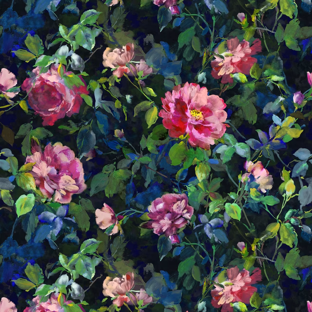 Gertrude Rose Fuchsia fabric