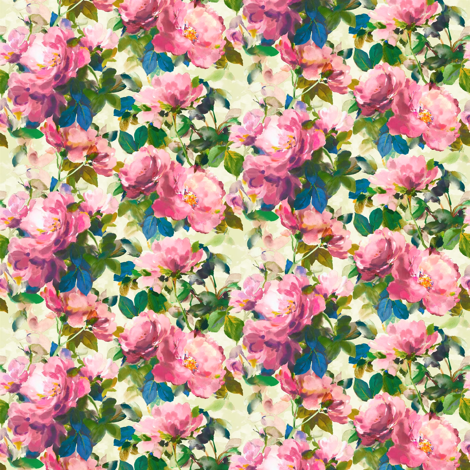 Thelmas Garden Fuchsia fabric