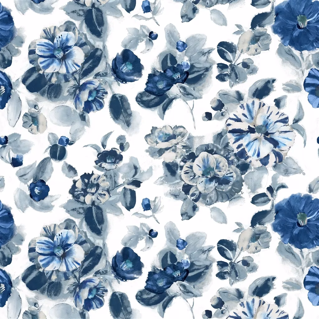 Camelia Indigo fabric