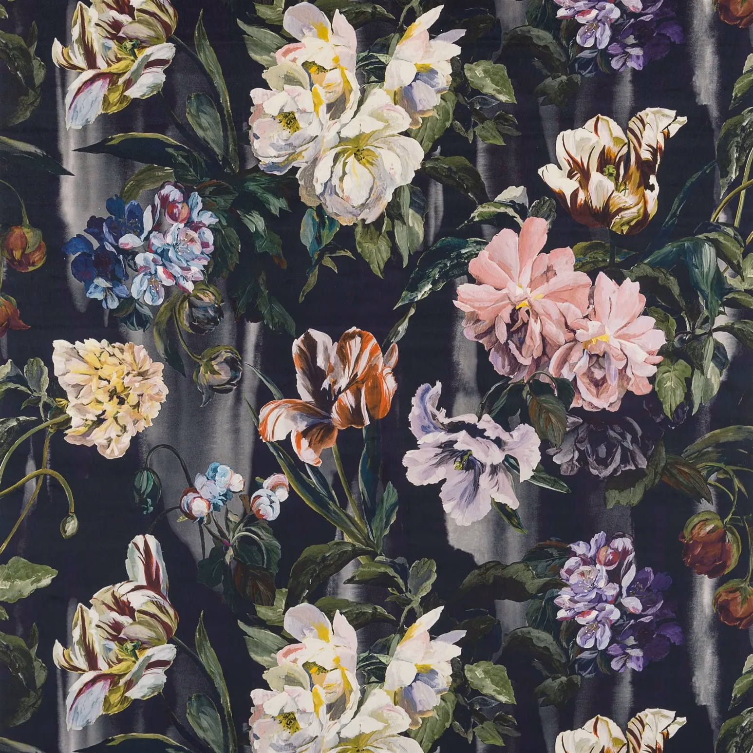 Delft Velvet Noir fabric