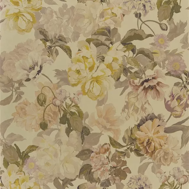 Delft Flower Gold fabric