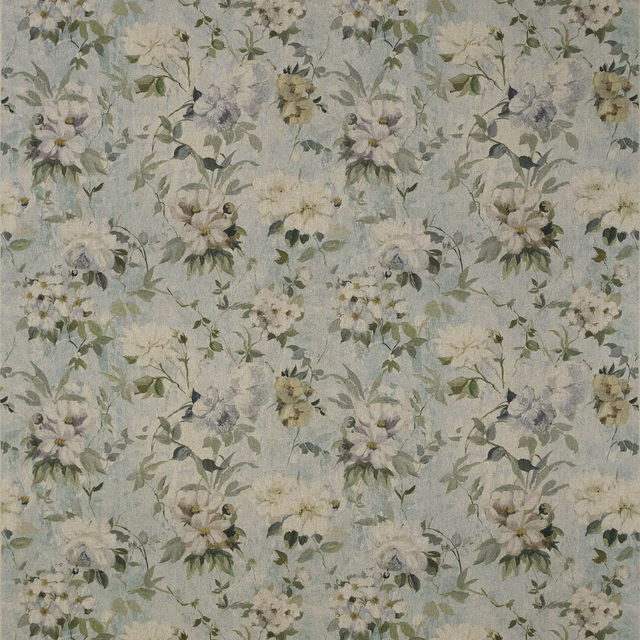 Carrara Fiore Slate Blue fabric