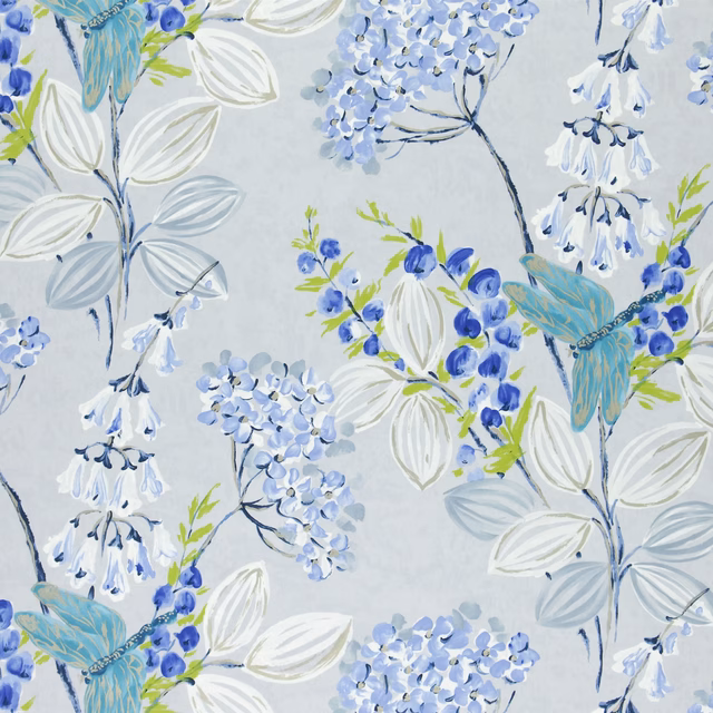 Kimono Blossom Delft fabric