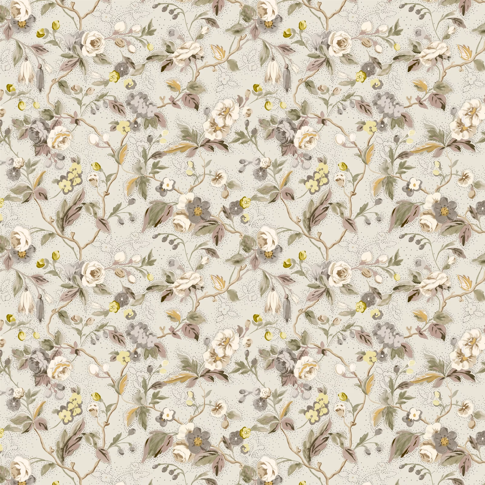 Craven Street Flower Birch fabric