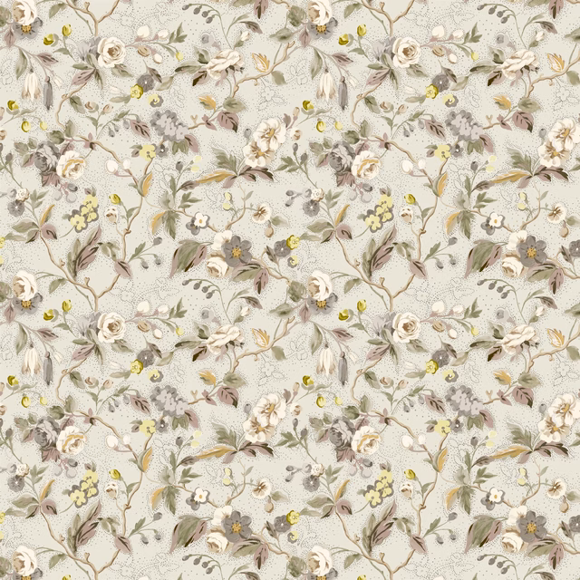 Craven Street Flower Birch fabric