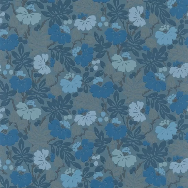 Carlisle Fauna Woad fabric