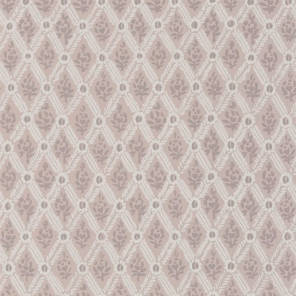 St John Street Trellis Vintage Rose fabric