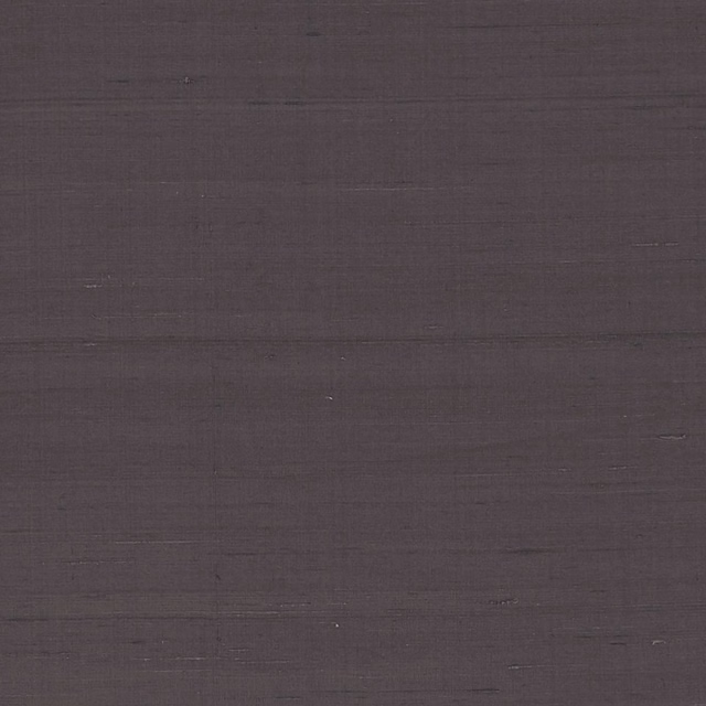 Deep smoky taupe-grey fabric with fine horizontal slubbing and a restrained sheen