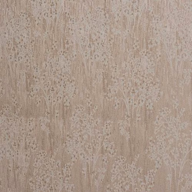 Muted blush botanical fabric with pale mottled trailing pattern