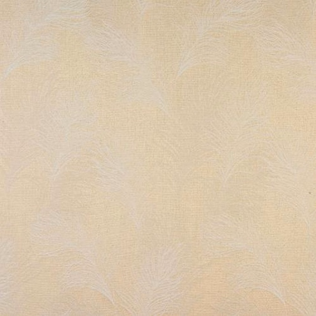 Pale ivory fabric with a subtle woven leaf pattern and soft matte texture