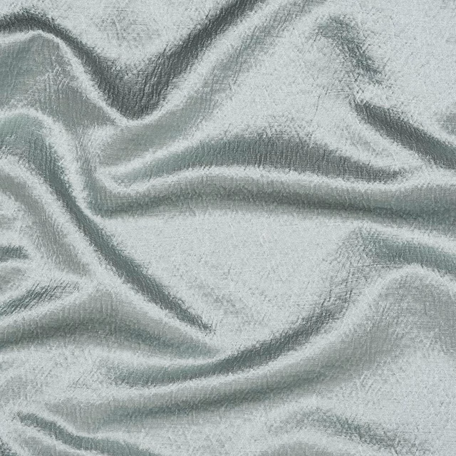 Soft duck egg green textured fabric with gentle sheen and folded surface