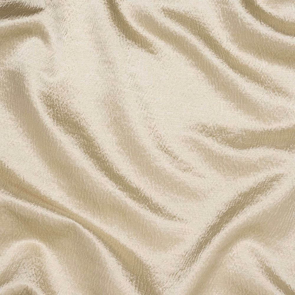 Creamy linen-look fabric with soft sheen and flowing tonal folds