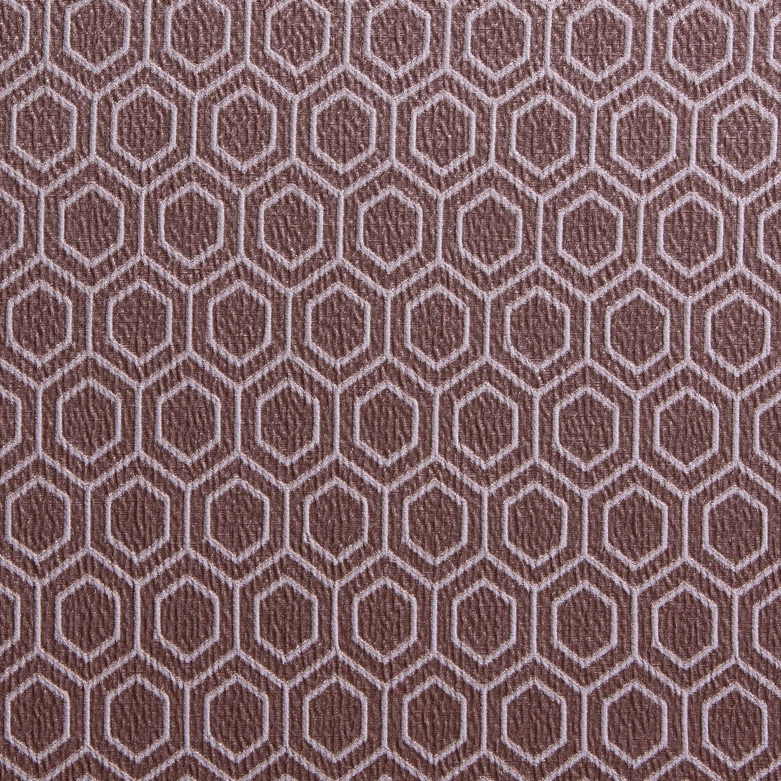 Dusty blush geometric fabric with small hexagon outlines and textured weave
