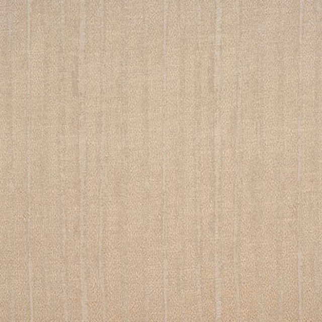 Soft putty beige woven fabric with subtle vertical striations and linen-like texture