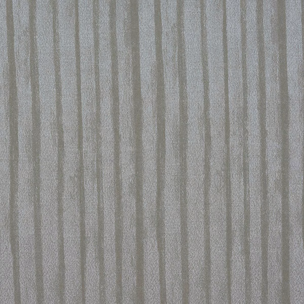 Soft silver grey striped woven fabric with a subtle textured finish