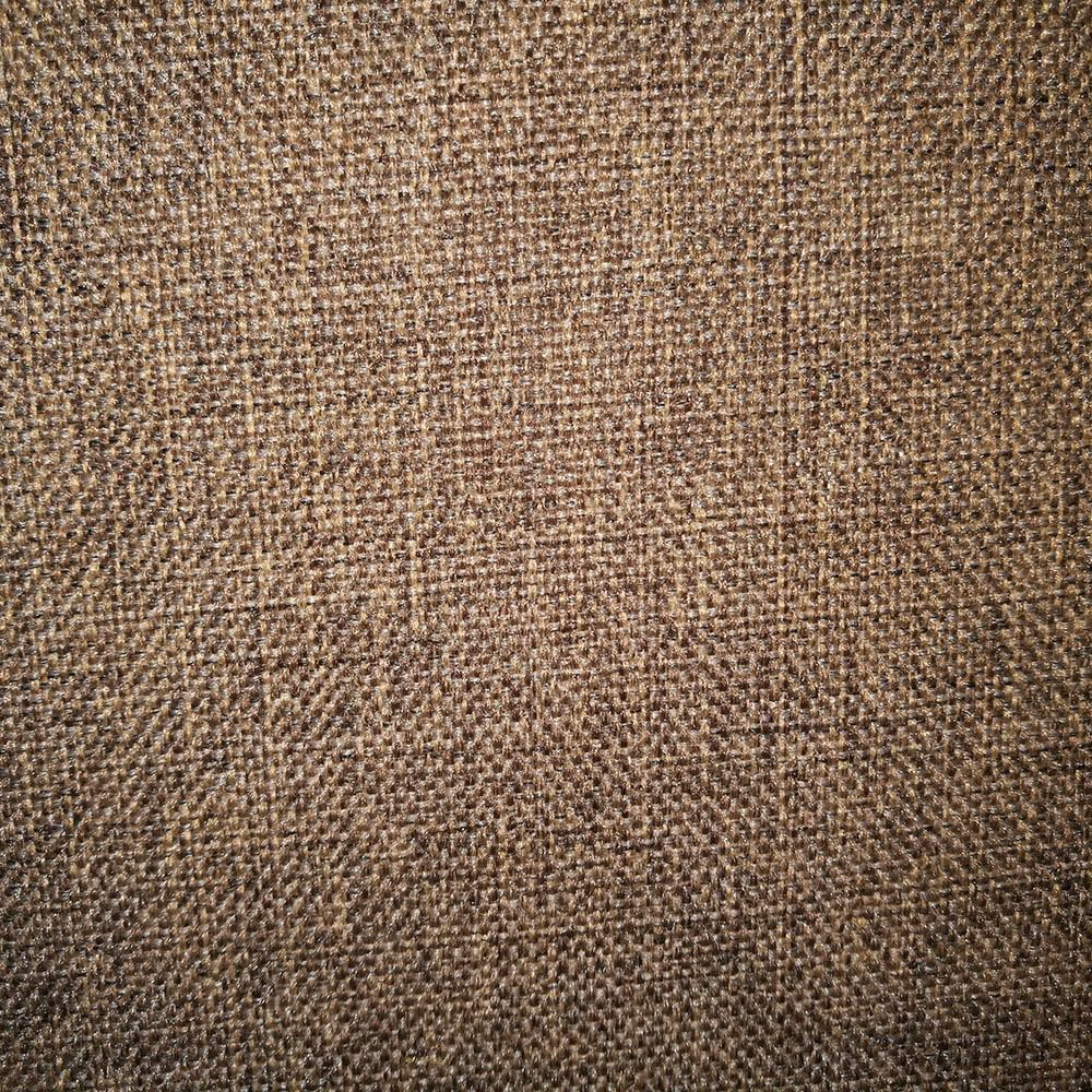 Close-up of warm chestnut brown woven fabric with a мелange texture