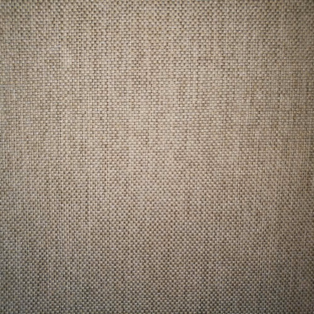 Close-up of soft beige woven fabric with fine basket texture