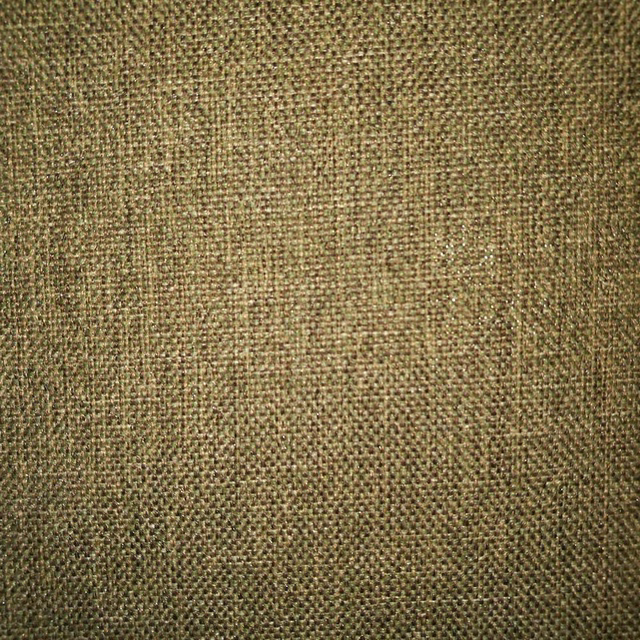 Close-up of muted sage green plain-woven fabric with fine textured weave