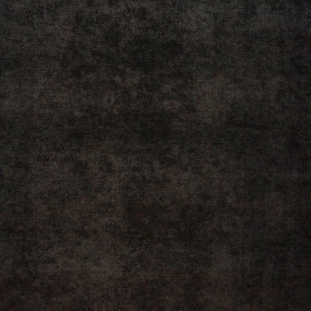 Dark mottled black fabric swatch with a soft matte, smoky texture