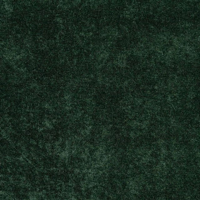 Dark forest green plush fabric swatch with a soft, velvety texture
