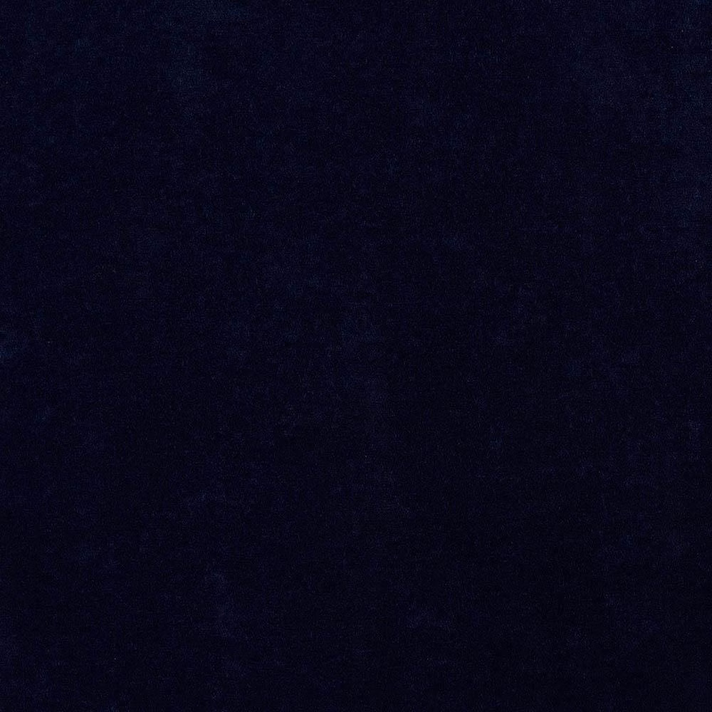 Deep midnight indigo plain fabric swatch with a smooth, softly lustrous surface