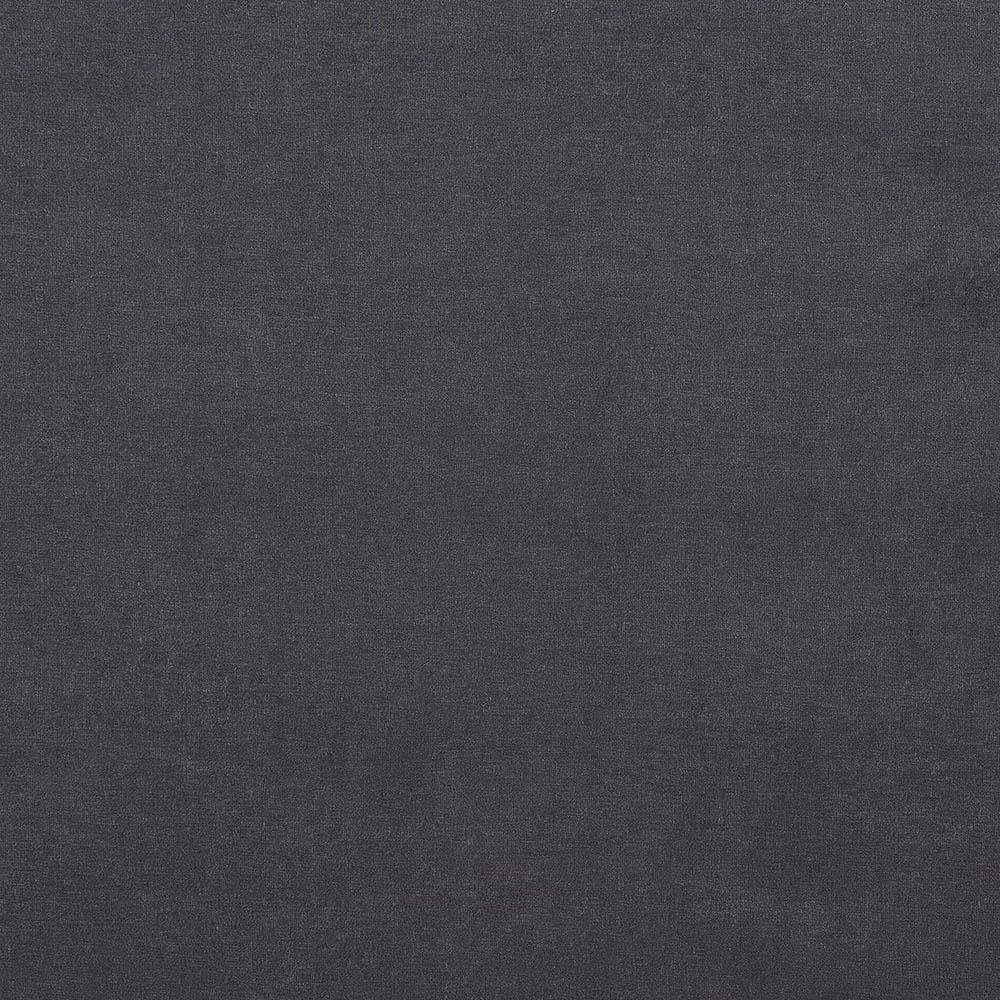 Dark charcoal grey plain woven fabric swatch with a fine matte texture