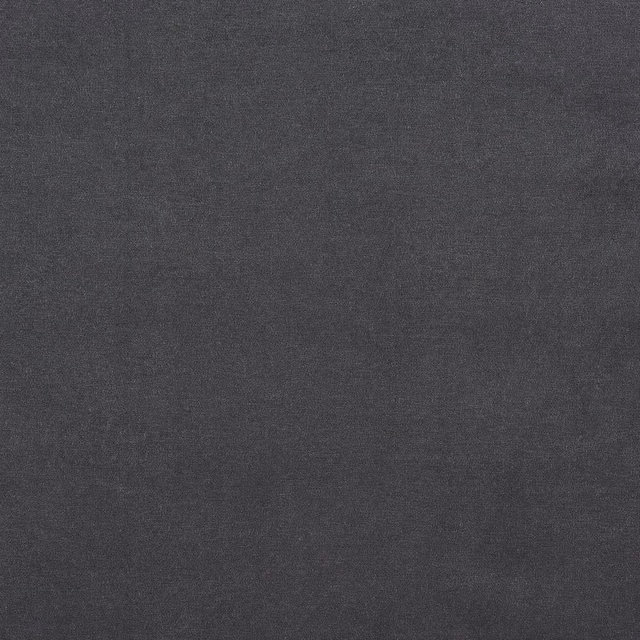 Dark charcoal grey plain woven fabric swatch with a fine matte texture