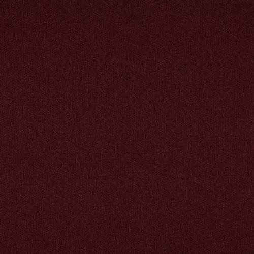 Deep burgundy heathered fabric swatch with a softly textured woven surface