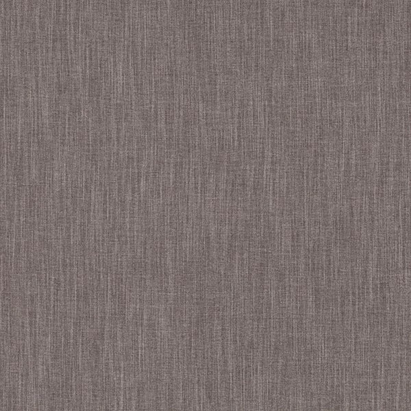 Close-up of a warm grey linen-look woven fabric with fine vertical slubs