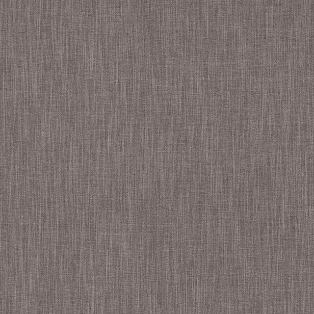Close-up of a warm grey linen-look woven fabric with fine vertical slubs