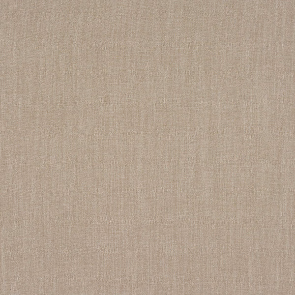 Close-up of plain pebble-beige woven fabric with fine slub texture