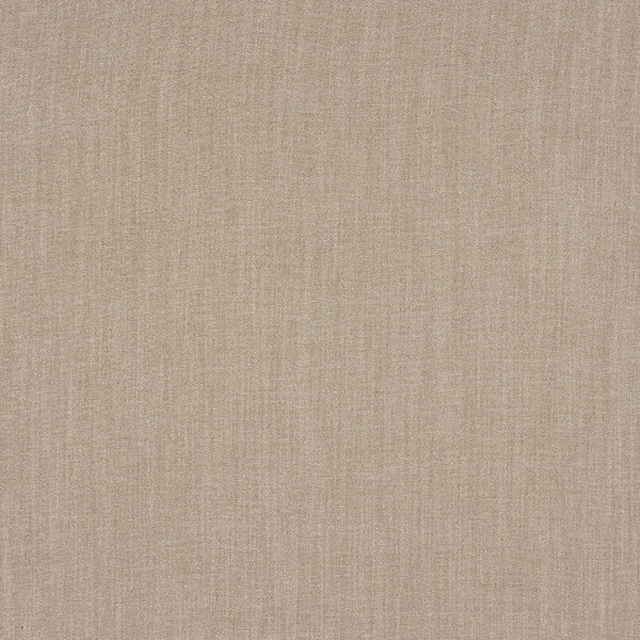 Close-up of plain pebble-beige woven fabric with fine slub texture