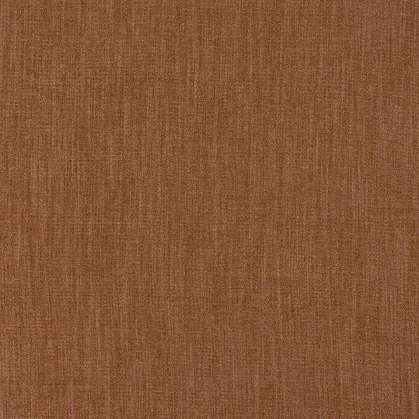 Warm rust-brown plain fabric with fine vertical slub texture