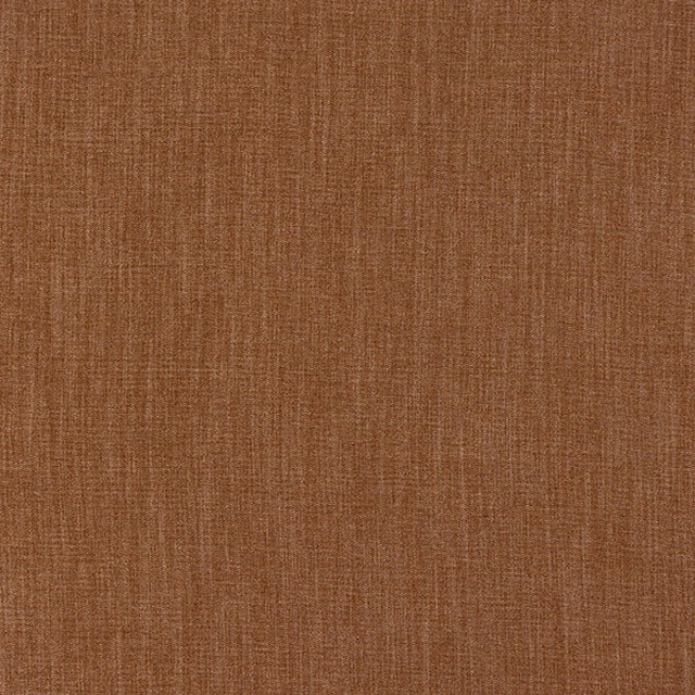 Warm rust-brown plain fabric with fine vertical slub texture