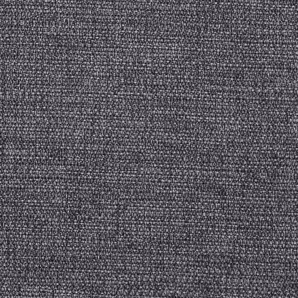Close-up of tightly woven cool grey-blue upholstery fabric with fine textured grain