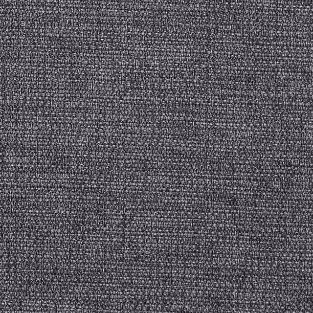 Close-up of tightly woven cool grey-blue upholstery fabric with fine textured grain
