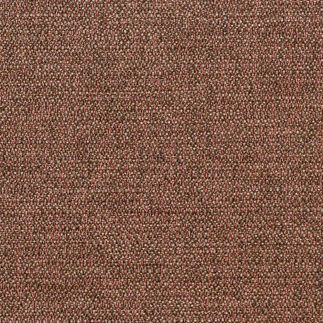 Close-up of a russet brown tightly woven fabric with tiny pink and beige flecks