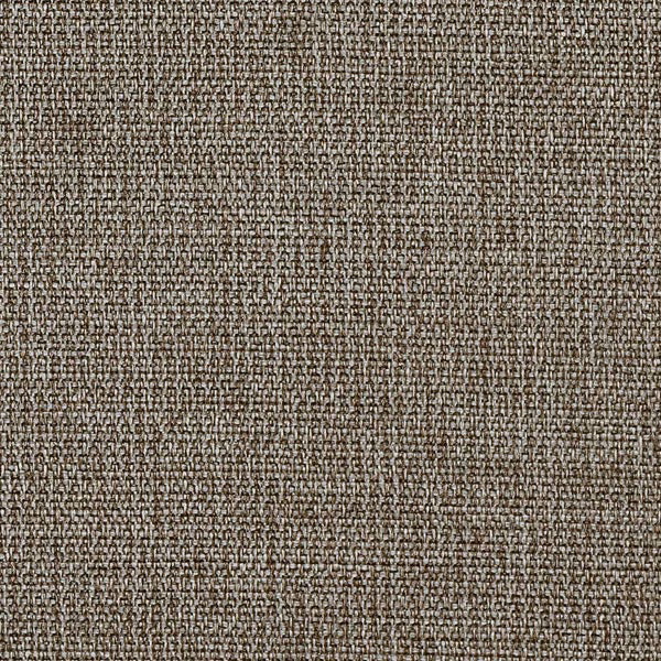 Close-up of smoky taupe-grey woven fabric with fine textured basket weave